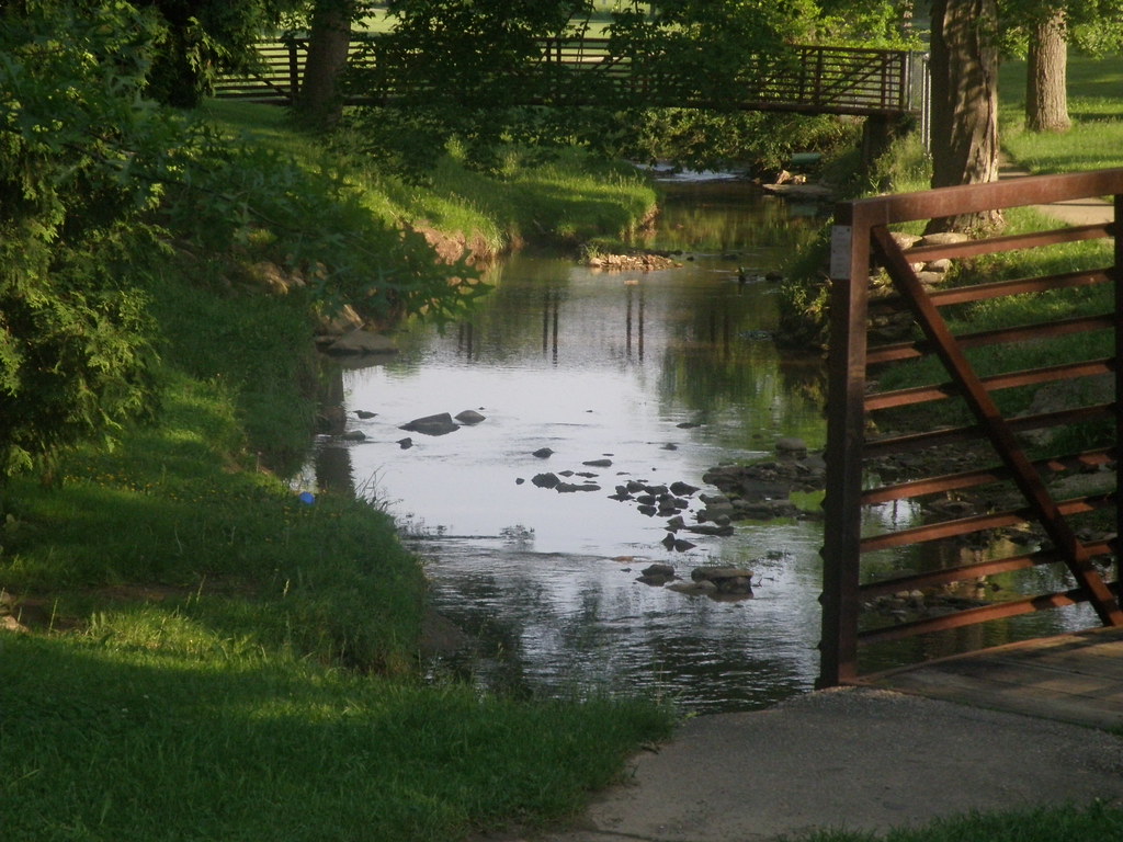 ashland ohio city parks bridge with a stream outdoor activities