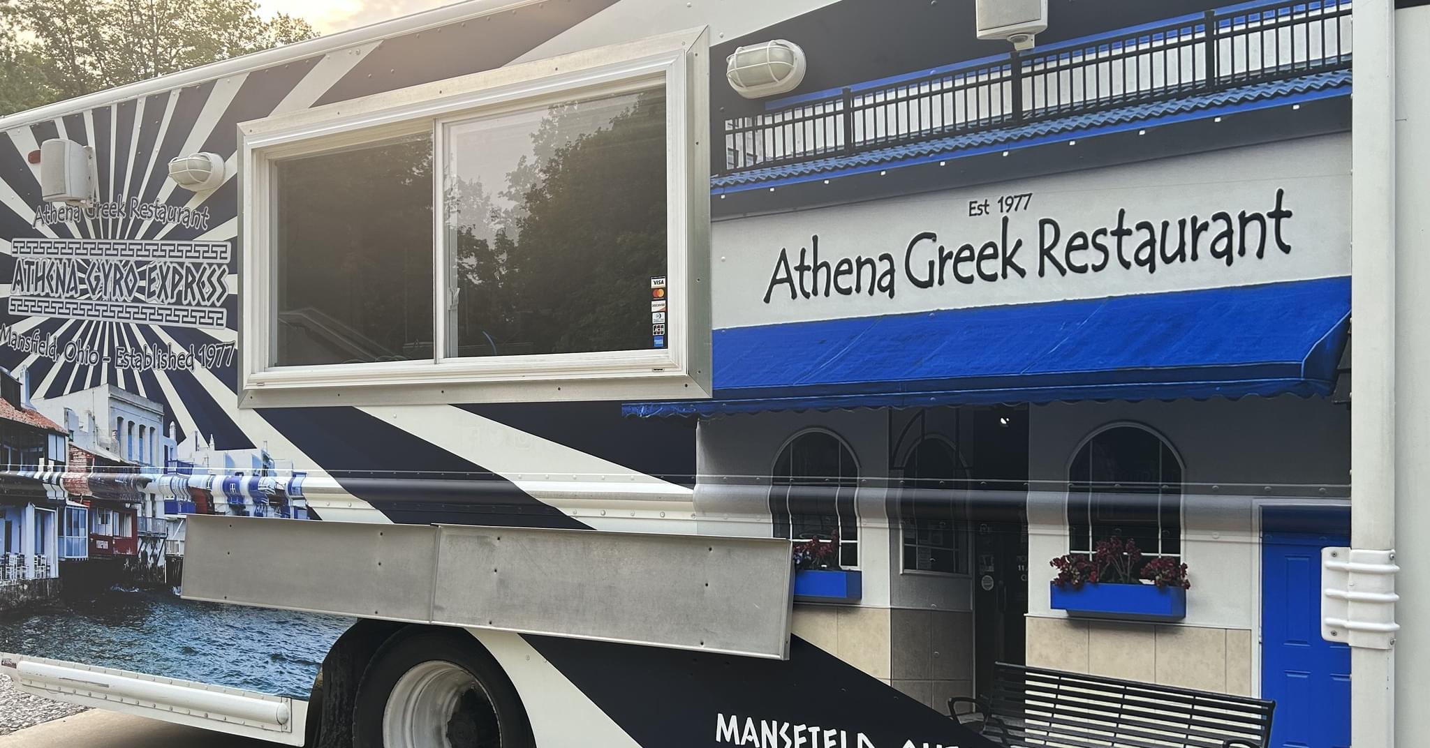 athena greek restaurant food truck parked in ashland ohio