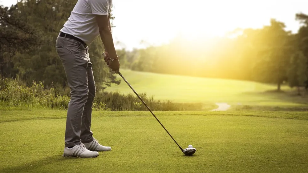 man getting ready to tee off at ashland ohio golf course Golf, Pickleball & More