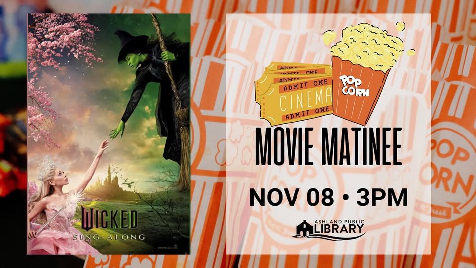 Elphaba in the top right corner reaching for Glinda in the bottom left who is also reaching for Elphaba