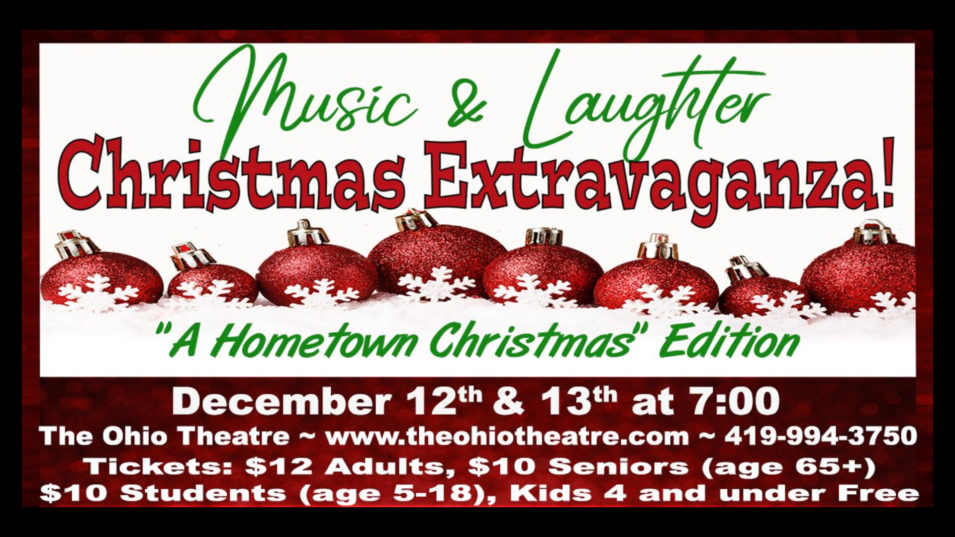 Music and Laughter Christmas Extravaganza
