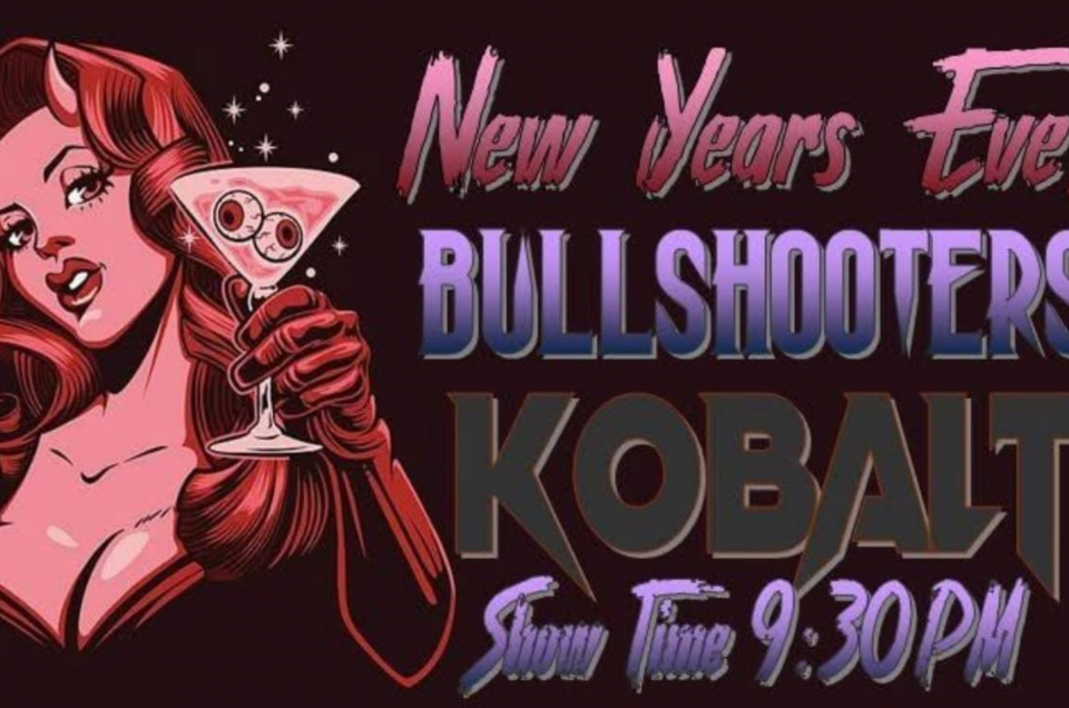 Illustration of a pink woman with devil horns and red hair holding a martini glass with eyeballs in it